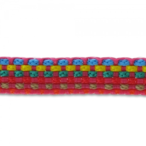 Cinta tejida 10 mm Multi Rosa x 3m