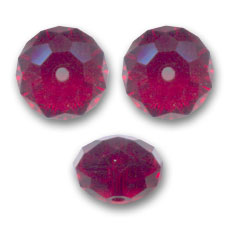 Cuenta redonda aplanada PureCrystal 5040 de 8 mm - Siam x1