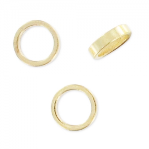 Anillos  4x1 mm dorado con oro fino x20