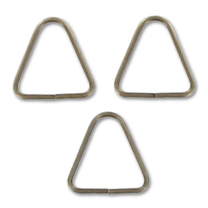 Anillas abiertas triangulares 15x15x1 mm bronce x50