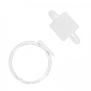 Anillo plano carré 10 mm Plata 925 x1