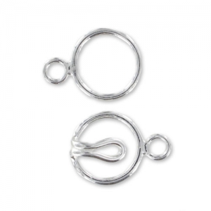 Cierre gancho redondo 9 mm de plata 925 x1