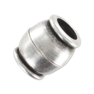 Cierre magnético 11x10 mm para cordón 5 mm Chapado Plateado envejecido x1