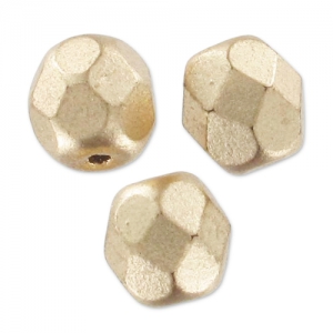Facetadas 6 mm Gold Mat x25