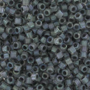 Miyuki Delica 11/0 DB0081 - Grey Lined Crystal AB