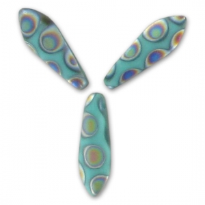 Dagas 5x16 mm Green Turquoise Peacock Mat x50