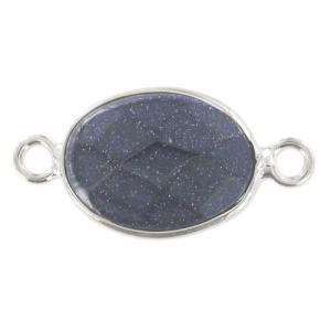 Separador 2 anillas 17x12 mm Blue Sand/rodiado