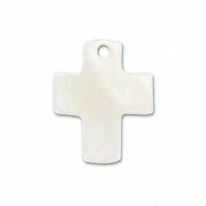 Cruz de Nácar 12x10 mm Natural x10