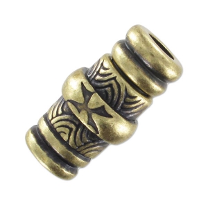 Cierre magnético 25x13 mm para cordón 5 mm bronce x1