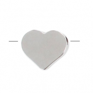 Corazón 7 mm rodiado