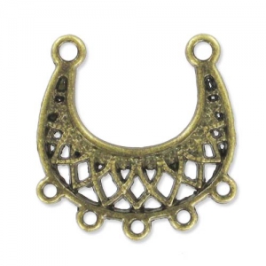 Separador motivo rombos 26 mm bronce x1