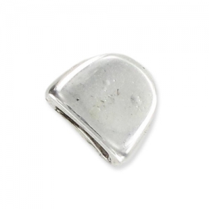 Terminal redondeado para cordón 5 mm plateado envejecido x1