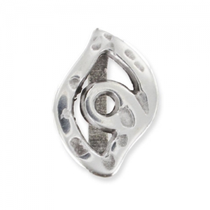 Cuenta pasante para regaliz ojo buena fortuna 12 mm Chapado Plateado envejecido x