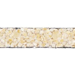 Cordón plano cuero Arena 5 mm Beige x30cm