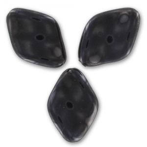Perlas retorcidas nacaradas 19x13 mm Black x10