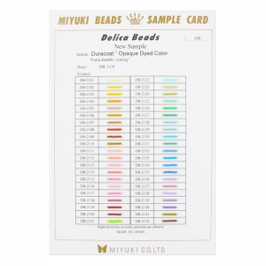 Carta de colores Miyuki Delica 11/0 - Duracoat Opaque Dyed colores 2014 (n°936)