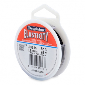 Elasticidad 0,8 mm - Negro x25m