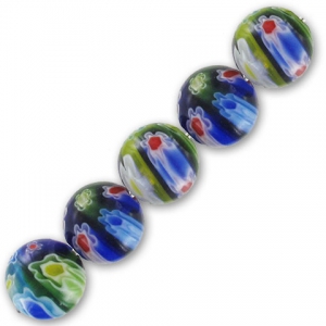Redondas Millefiori 12 mm Multicolor x4