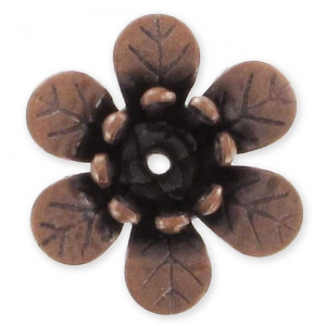 Flores 13 mm cobre antiguo x8
