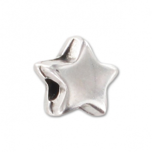 Estrellas 6 mm Chapado Plateado envejecido x10