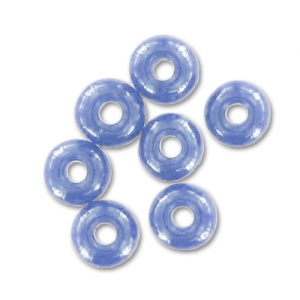Cuentas de Rocalla Preciosa 6/0, 4 mm - Luster Blue, 20 g