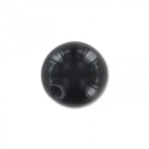 Perladas semi-agujereadas  6 mm Black Onyx x2