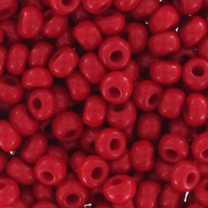 Cuentas de Rocalla Preciosa 11/0 de 2 mm - Rojo opaco x 20 g