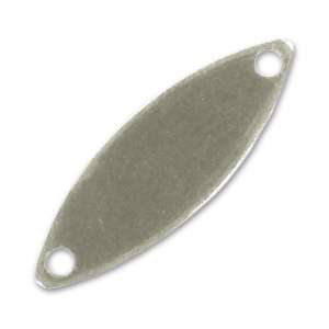 Separadores ovalados lisos 2 agujeros 15 mm plateado antiguo x5