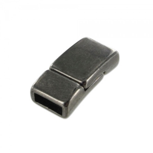 Cierre magnético 17x8 mm para cordón plano 6 mm black nickel x1