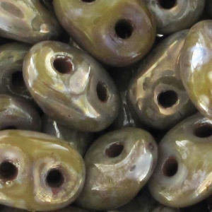 SuperDuo 2,5x5 mm Opaque Grey Picasso x10g