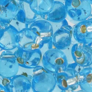 Mini-gotas Miyuki 3.4 mm DP018 - Aquamarine Silver Lined x8g