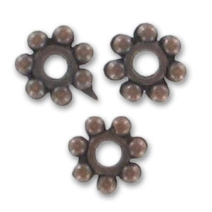 Separadores de metal 4 mm cobre antiguo x20