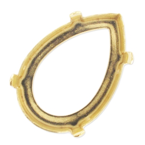 Engaste PureCrystal 4327 pera 30x20 mm dorado