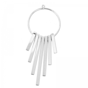 Colgante dijes 80 mm chapado en plata fina