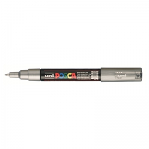 Marcador Posca Punta cónica extra-fina 1 mm Plateado