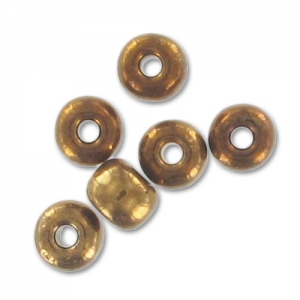 Cuentas de Rocalla Preciosa 6/0, 4 mm - Cobre bronce, 20 g