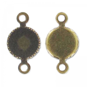 Engaste separador para cabuchón fondo plano 5 mm bronce x1