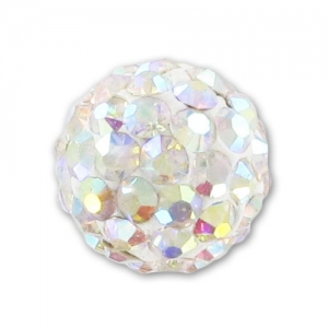 Redonda semi-agujereada plastilina strass coreano 8 mm Crystal A
