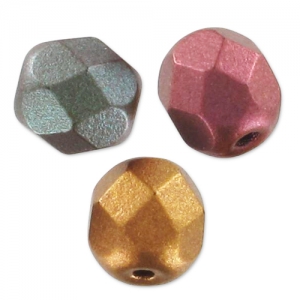 Facetadas 6 mm Metallic Iris Satin x25