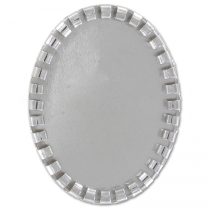 Medallón para cabuchón 25x18mm rodiado x1