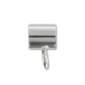 Tubos engache dije Plata 925 para cordón 4 mm x4