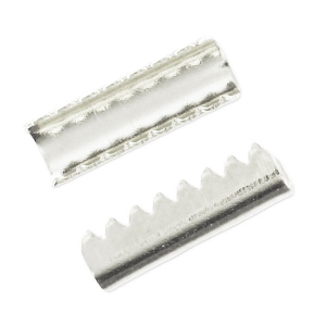 Terminales para apretar sin anillo 12 mm plateado x10