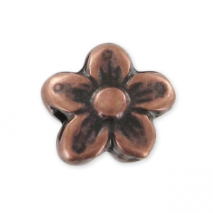 Flor 10x9 mm cobre antiguo x1