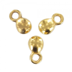 Dijes bolas 7 mm Dorado con oro fino x10