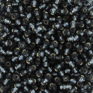 Cuentas de Rocalla Preciosa 11/0 2 mm - Black Diamond Silver Lined x20 g