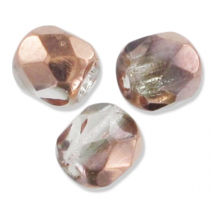 Facetadas 4 mm Crystal Capri Gold x50