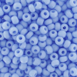Cuentas de Rocalla Preciosa 11/0 de 2 mm - Azul pastel opaco x 20 g