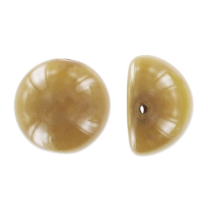 Dome Beads 14x8 mm Khaki x5