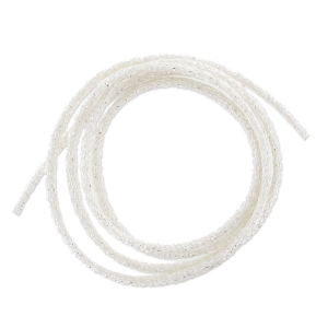 Cordón metálico Mokuba 2 mm - Hilo plateado blanco x1m