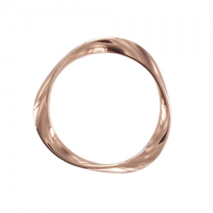 Aro retorcido 23 mm dorado rosa x1